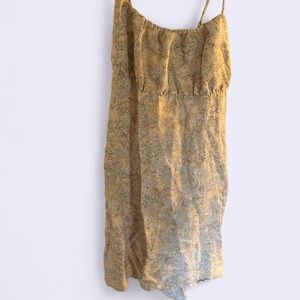 Floral Spaghetti Strap Linen Dress